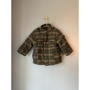 Monsoon Plaid Wool Blend Coat‎